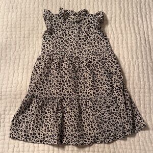 Janie and Jack Black and White Leopard Dress